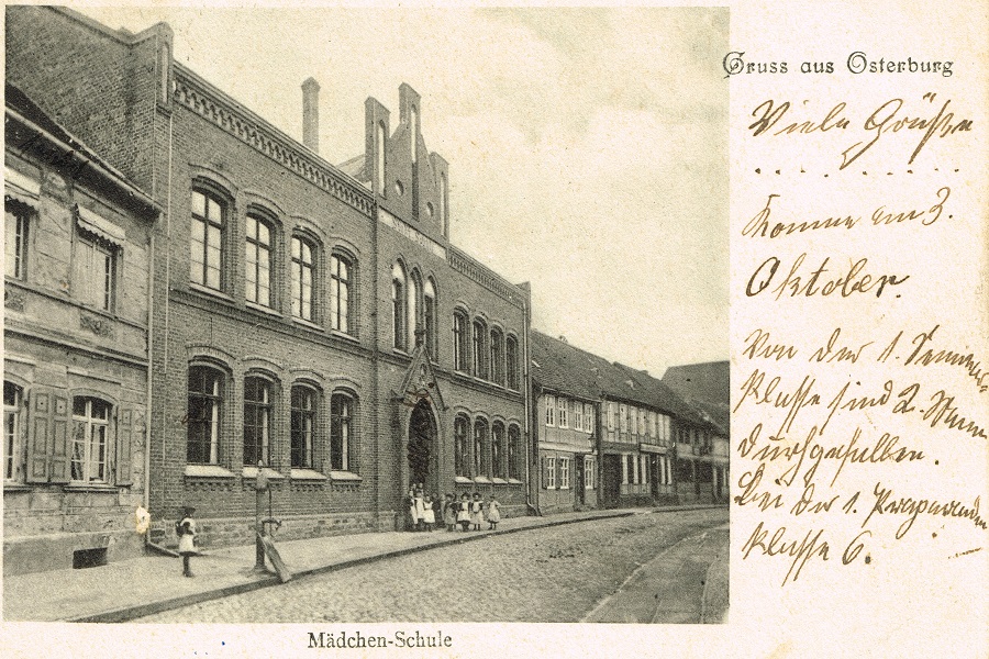 Historische Ansicht der Städtischen Mädchenschule, um 1900